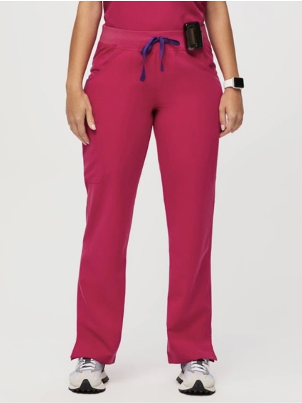FIGS Kade Cargo Scrub Pants Small Ultra Rose Pink Fuchsia Technical Collection